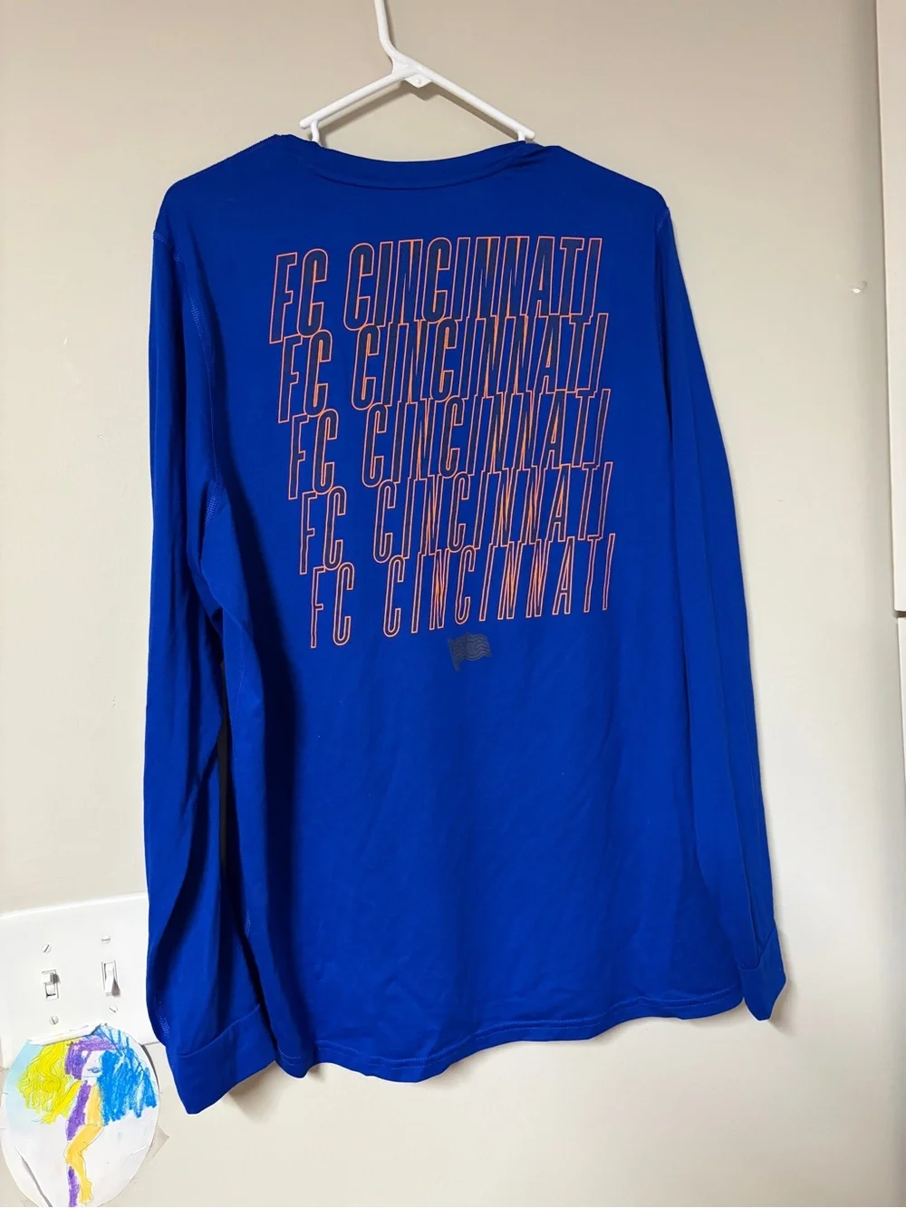Soccer FC Cincinnati adidas Blue Creator Long Sleeve T-Shirt Performance Shirt